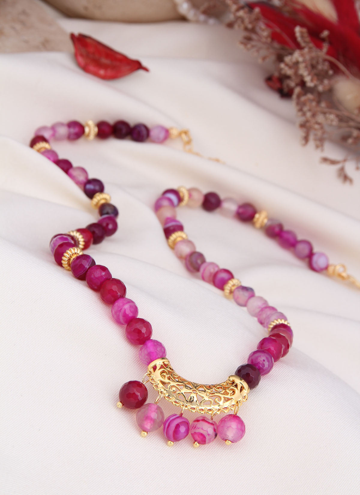 Pink Quartz Collier