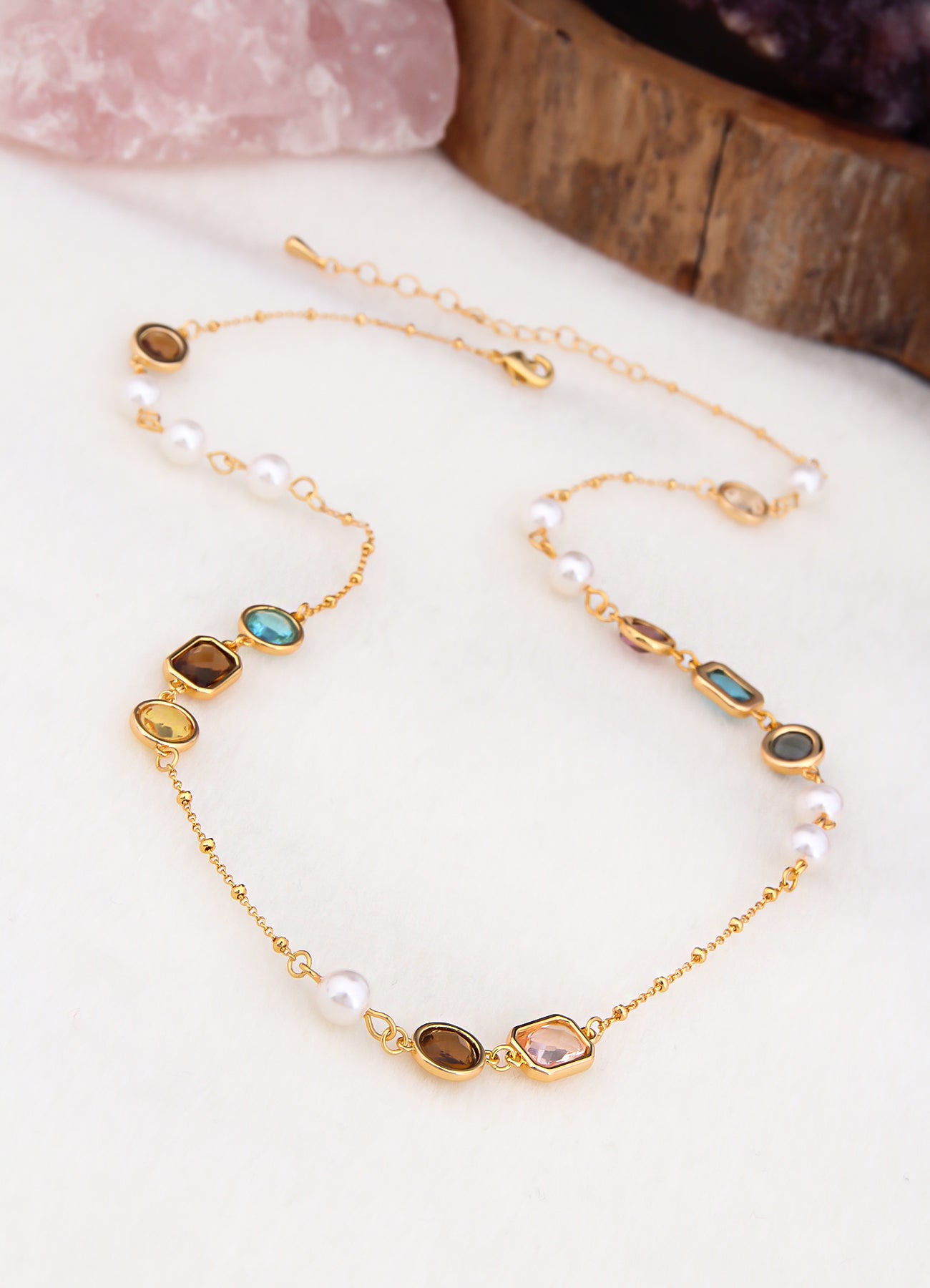 Pearl & Zircon Necklace