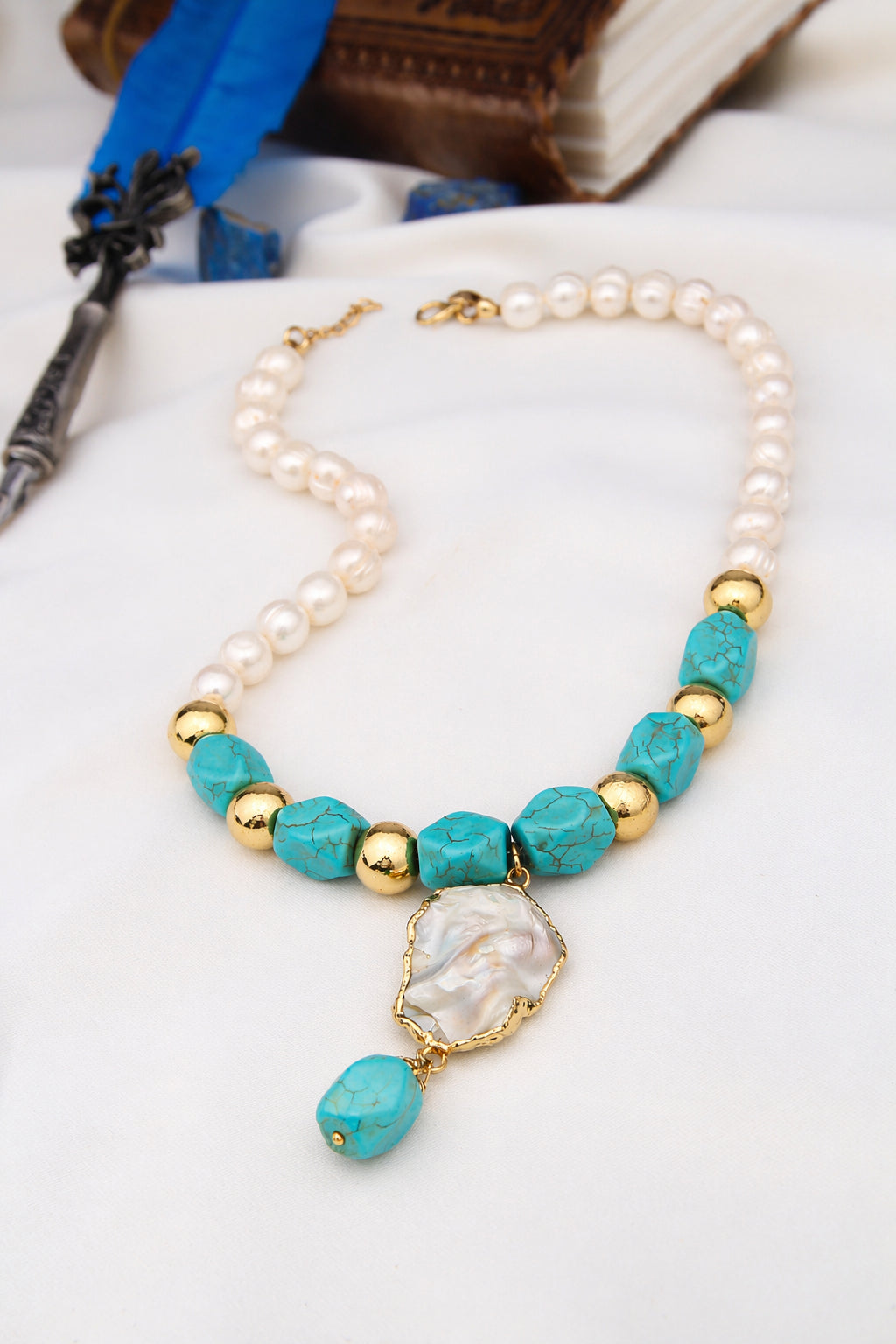 Pearl & Turquoise Necklace