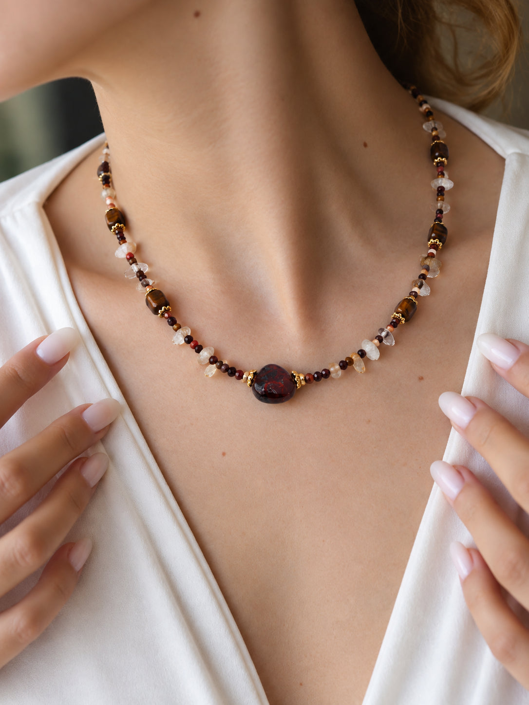 Tiger Eyes Necklace