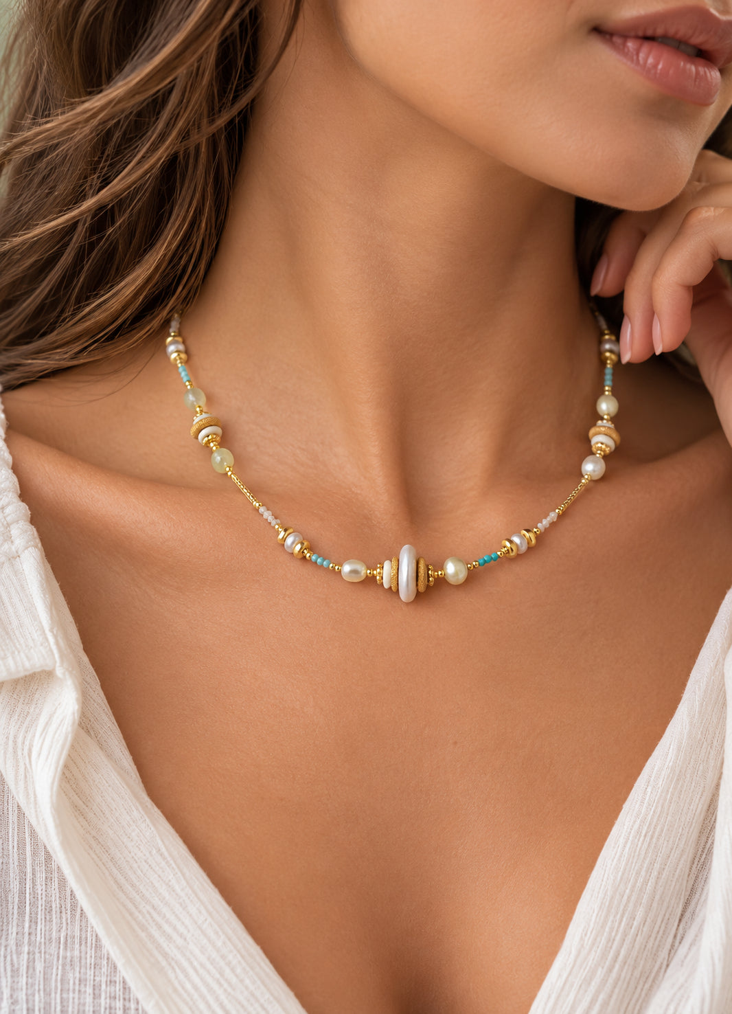 Pearl & Turquoise Necklace