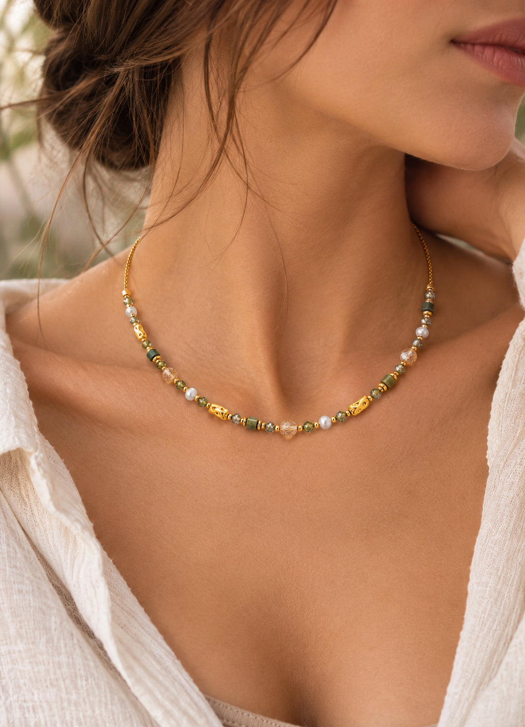 Crystal & Pearl Necklace