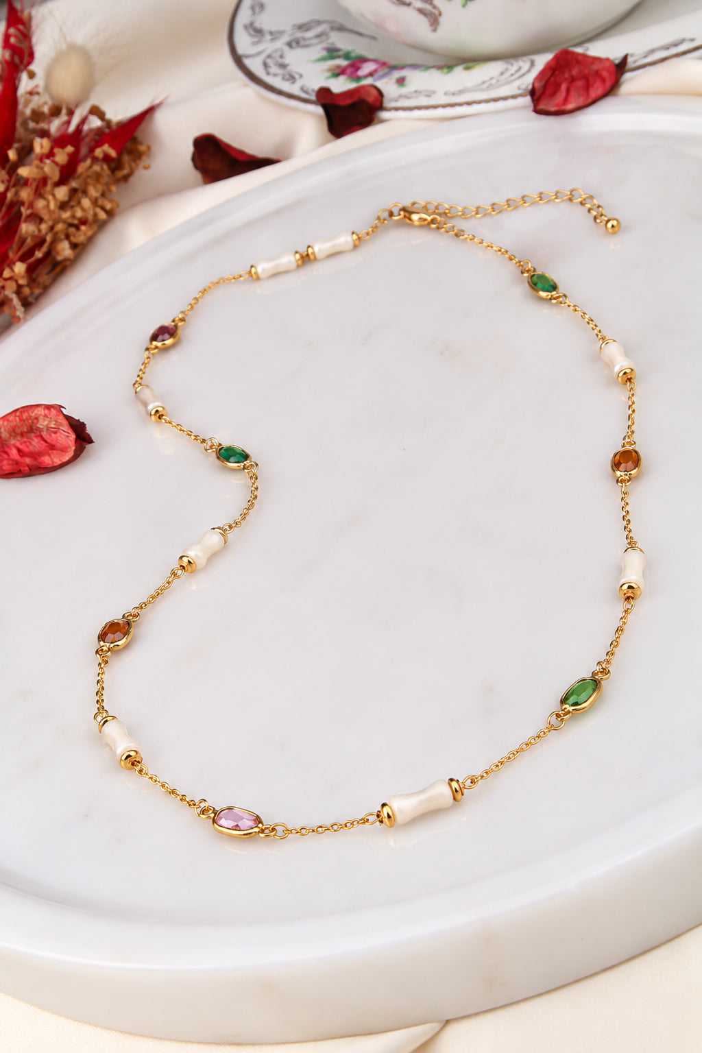 Nacre & Zircon Necklace