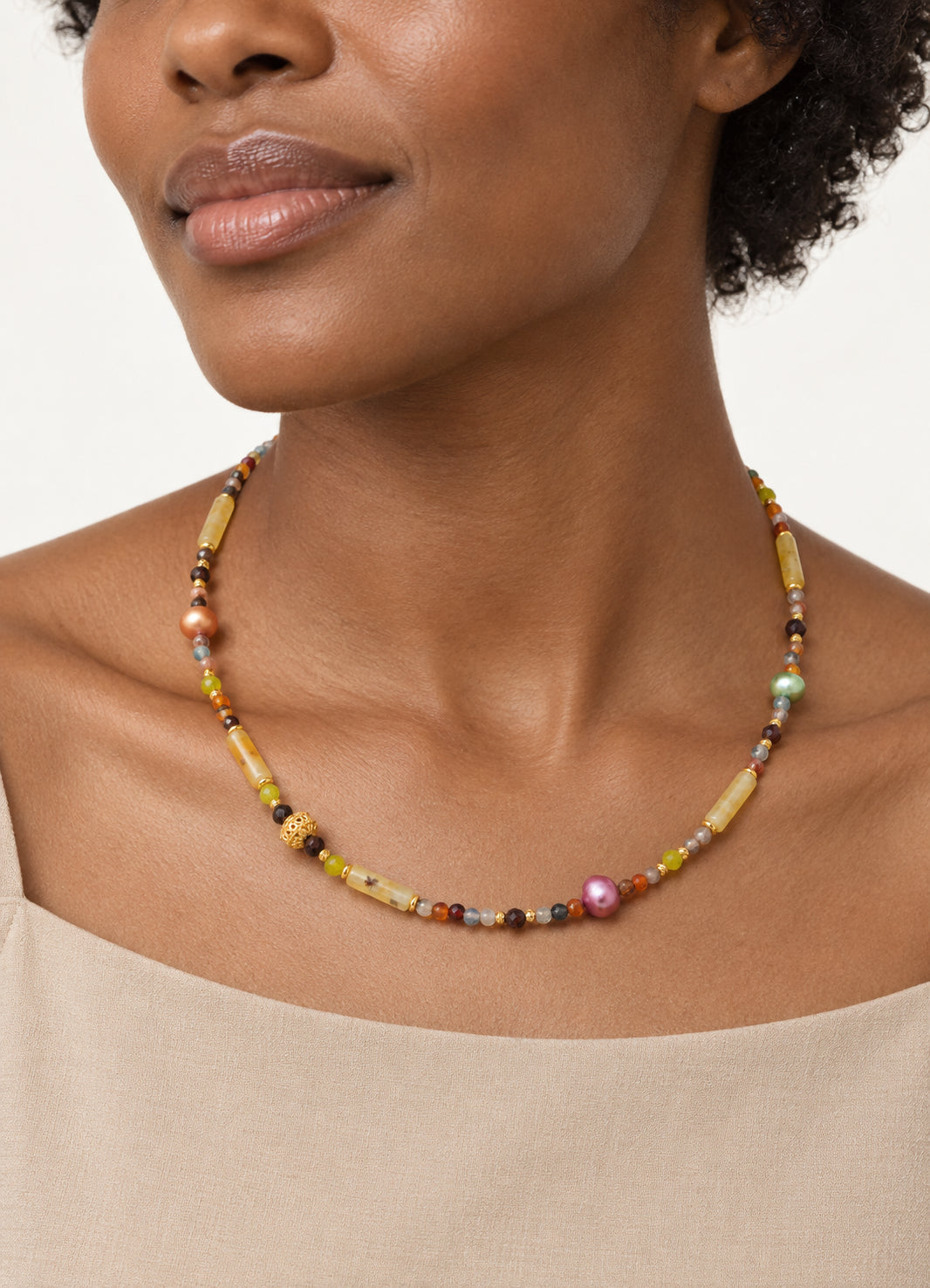 Tourmaline & Pearl Necklace