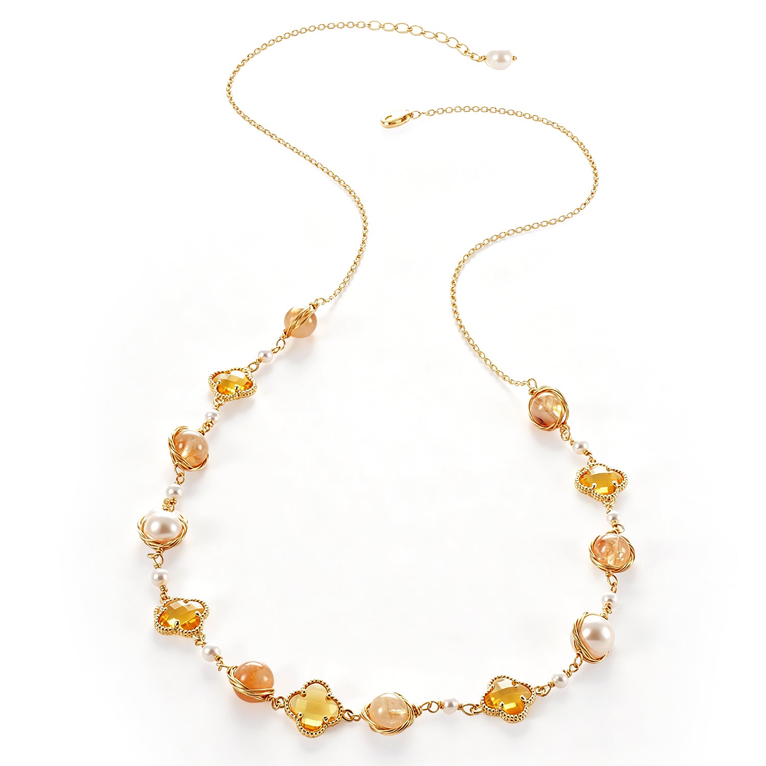 Citrine & Pearl Necklace