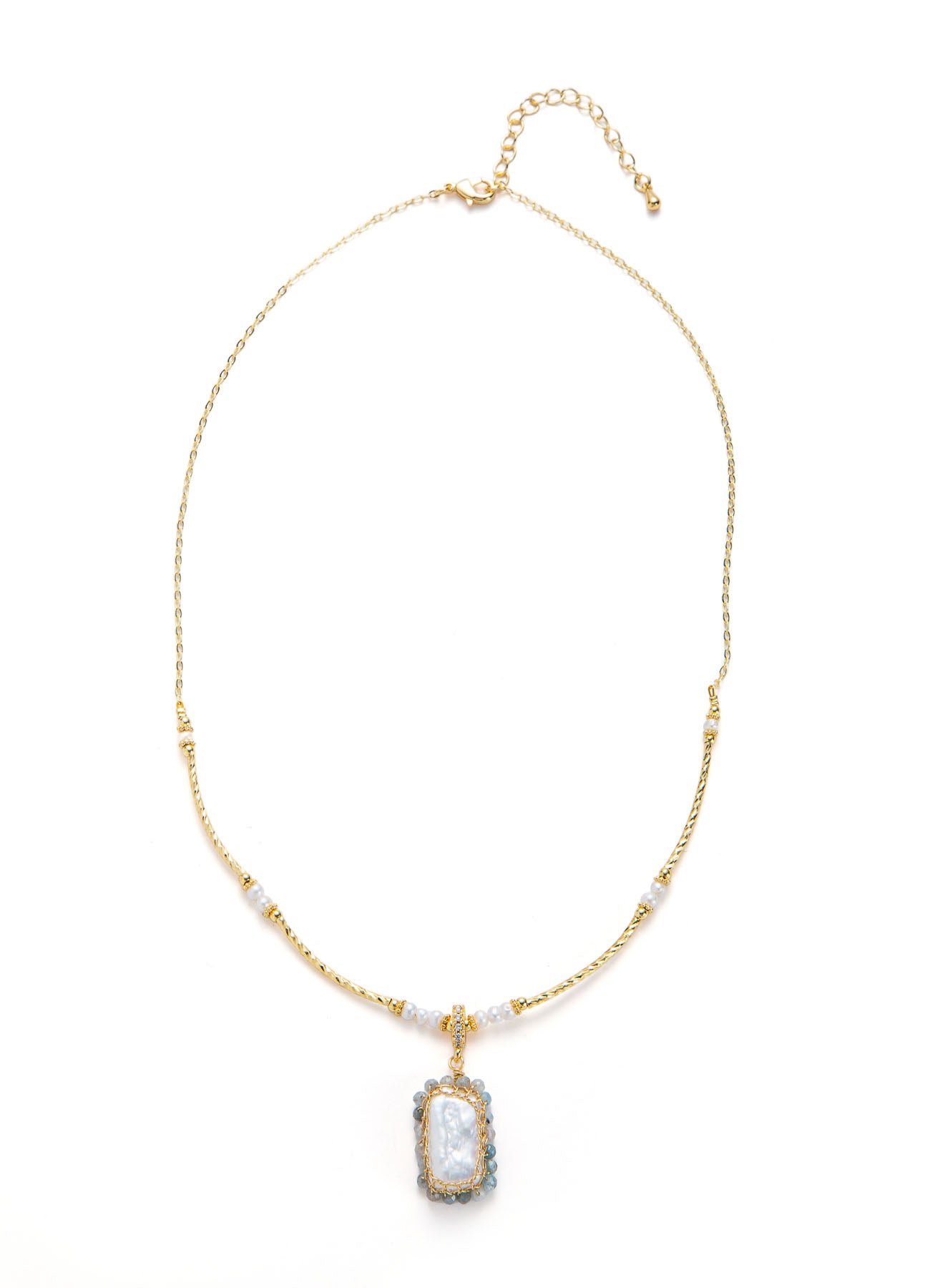Pearl & Green Tourmalinte Necklace