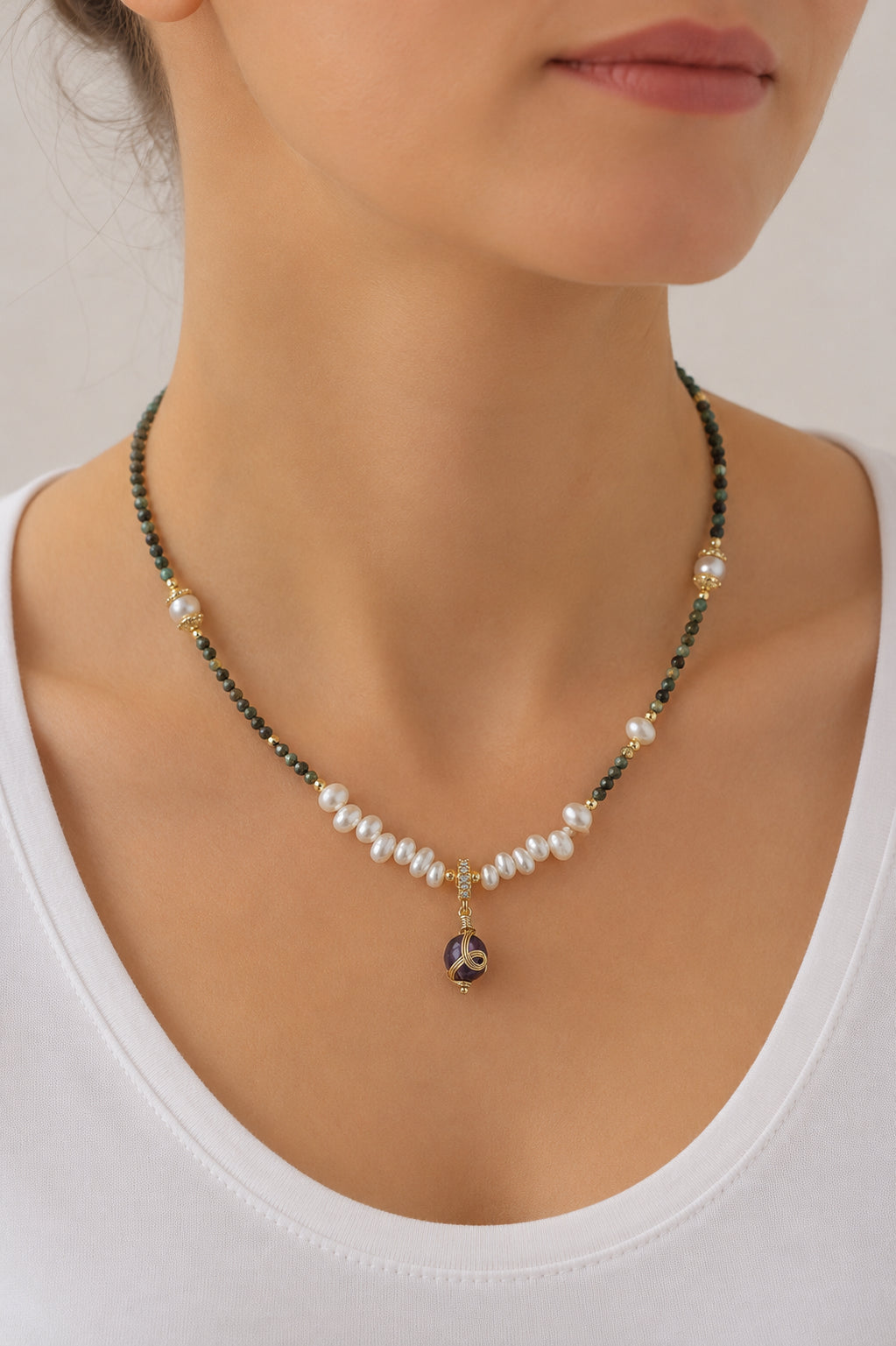Pearl & Turquoise Necklace