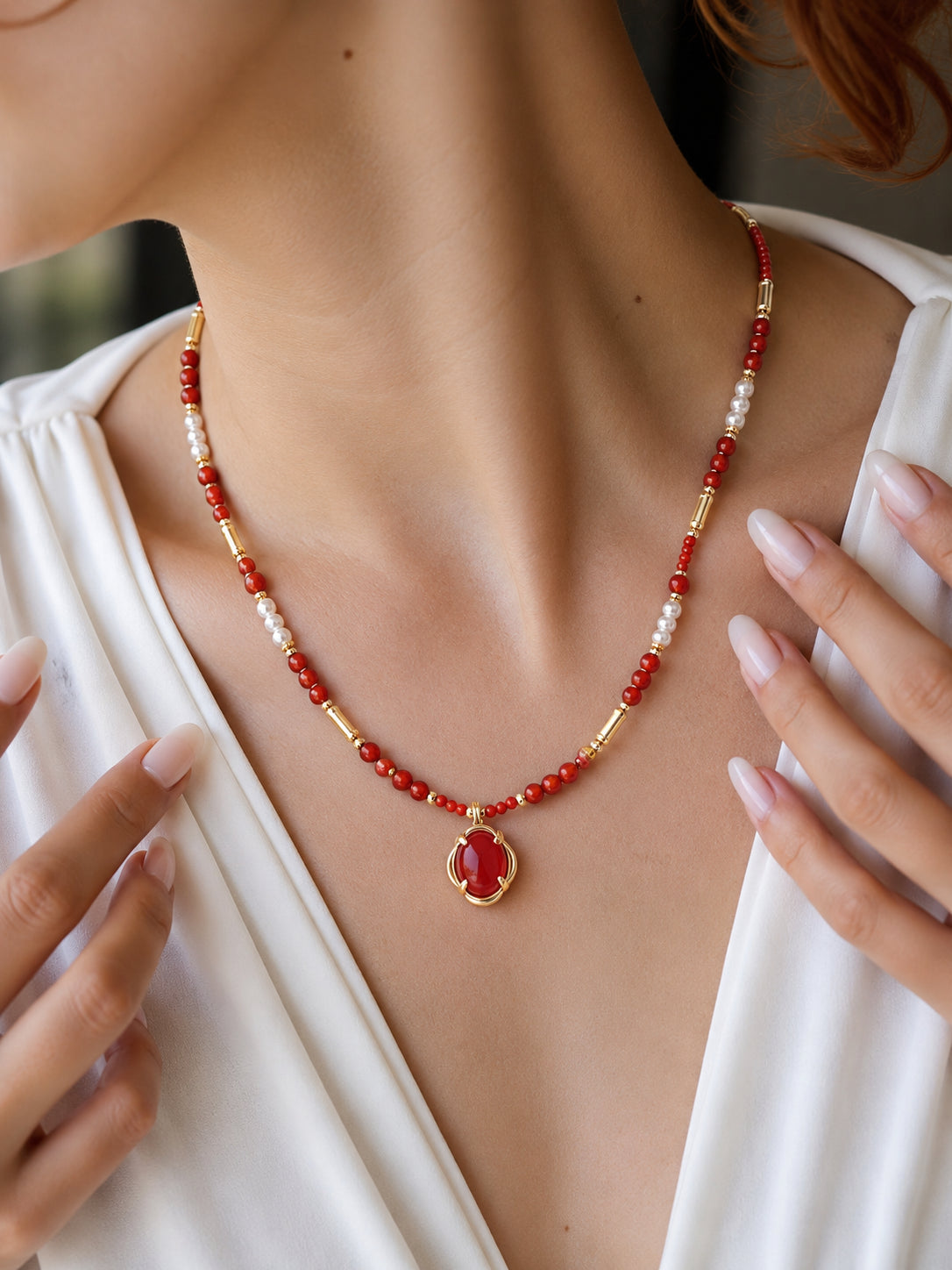 Crystal & Pearl Necklace