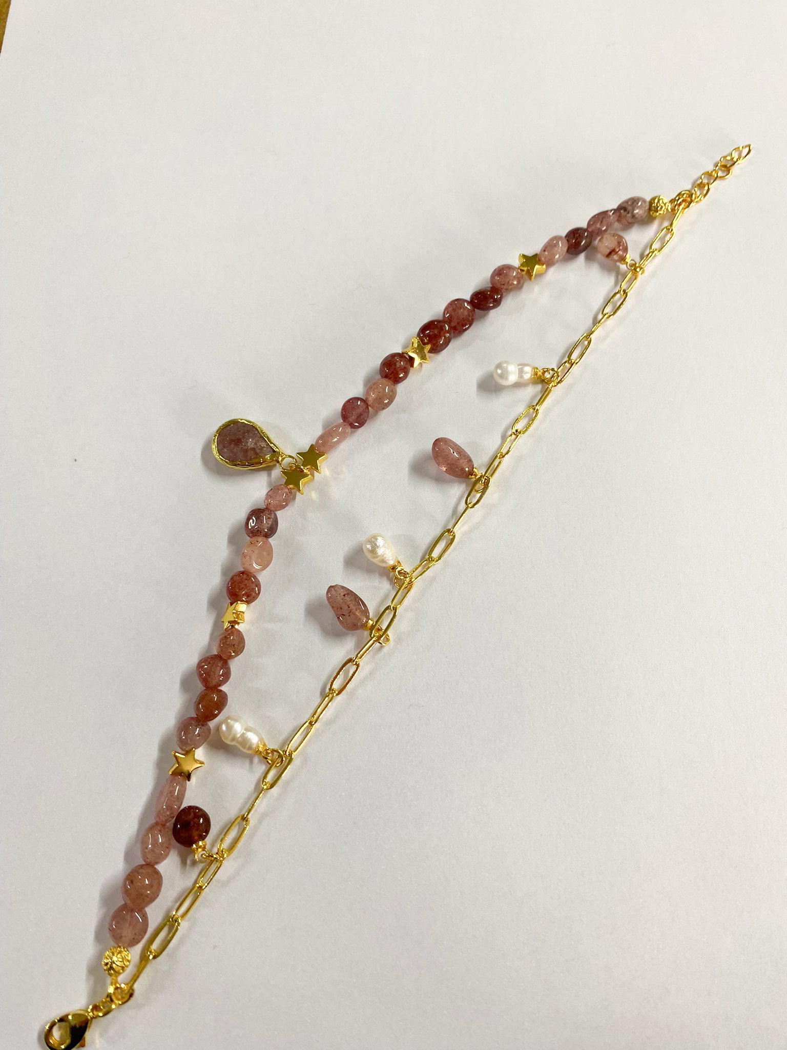 Strawberry Stone Bracelet de cheville
