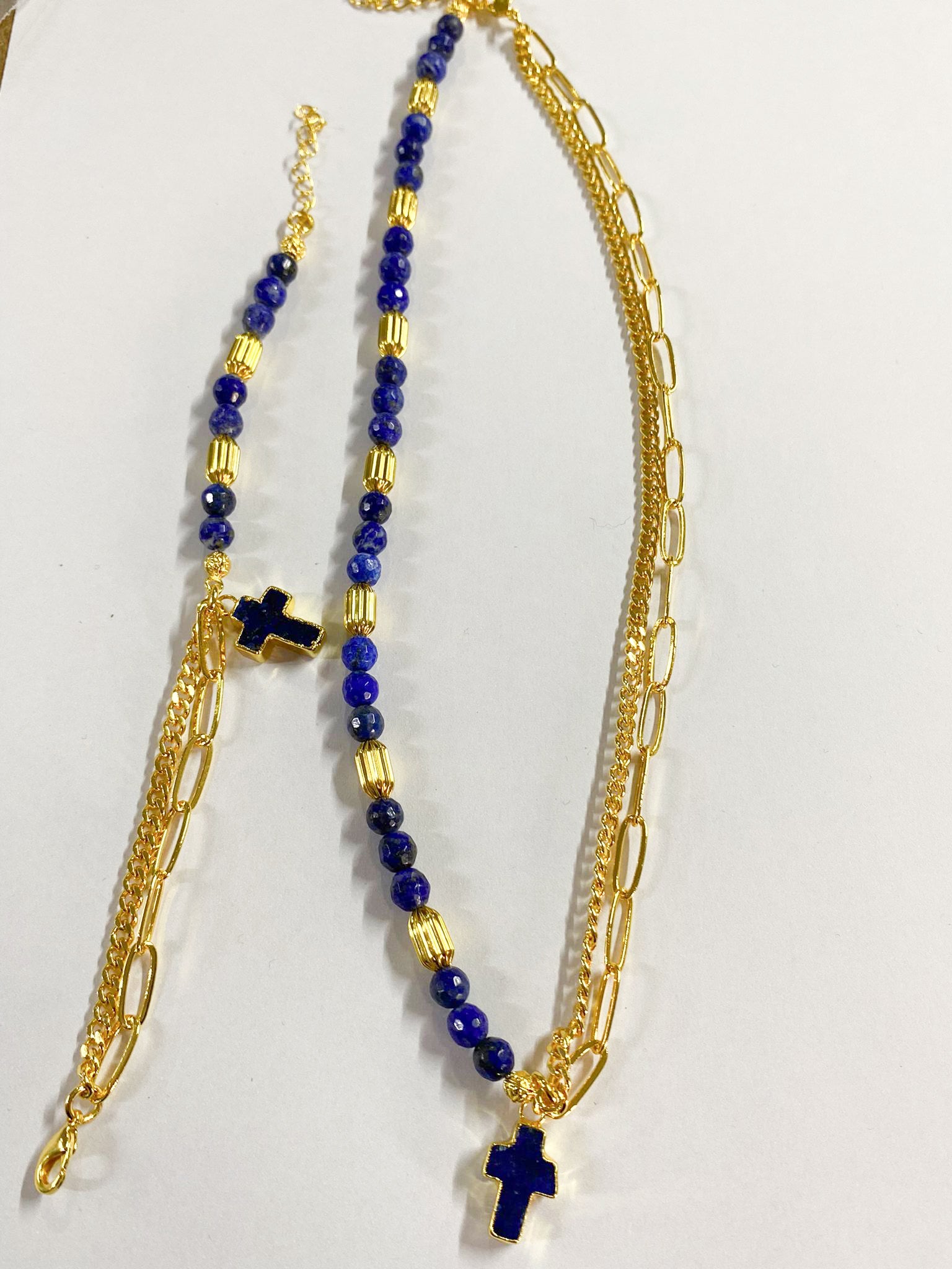 Lapis Lazuli Parure colier & Bracelet