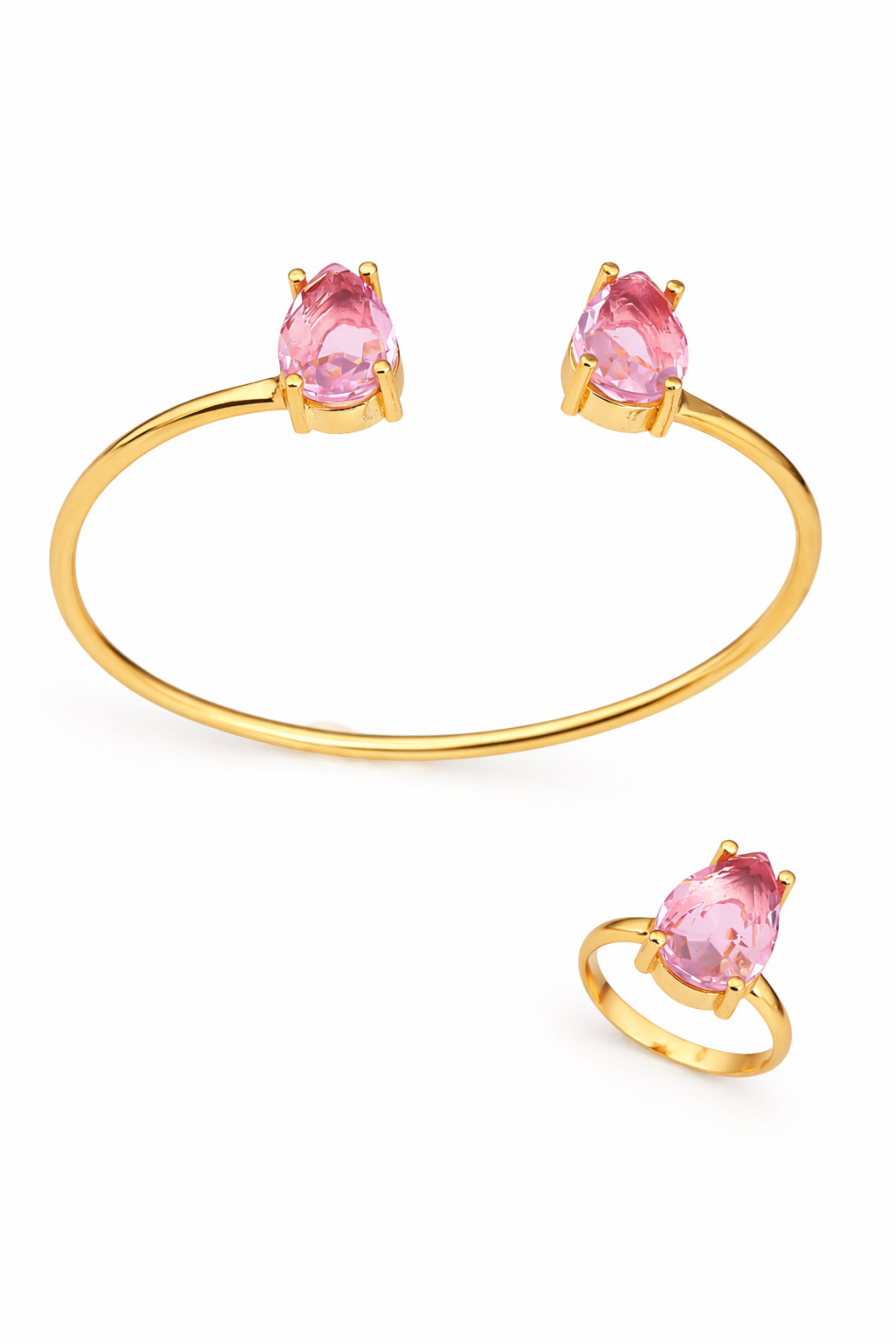 Zircon Bracelet Ring Set
