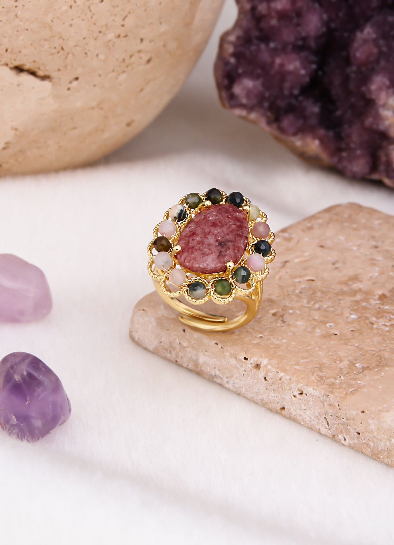 Strawberry Quartz Bague