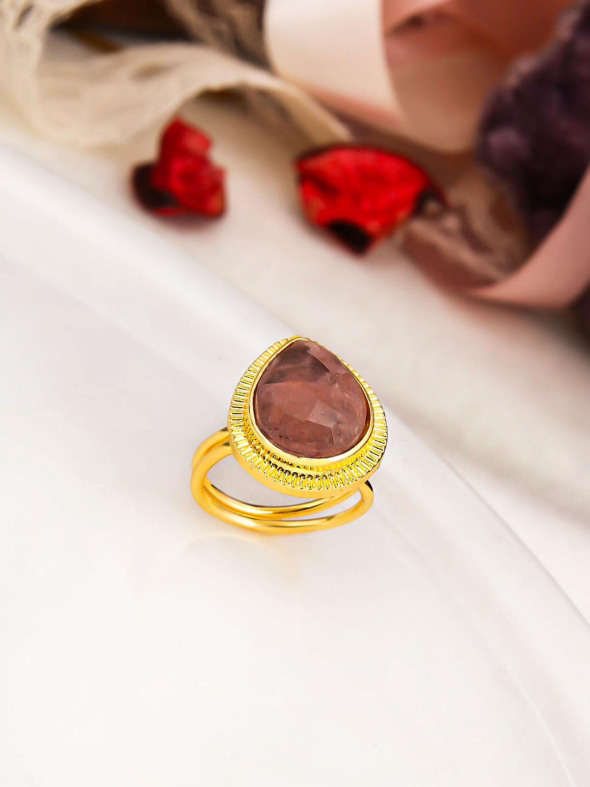 Strawberry Quartz Bague