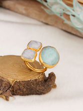 Amazonite & Moonstone Bague