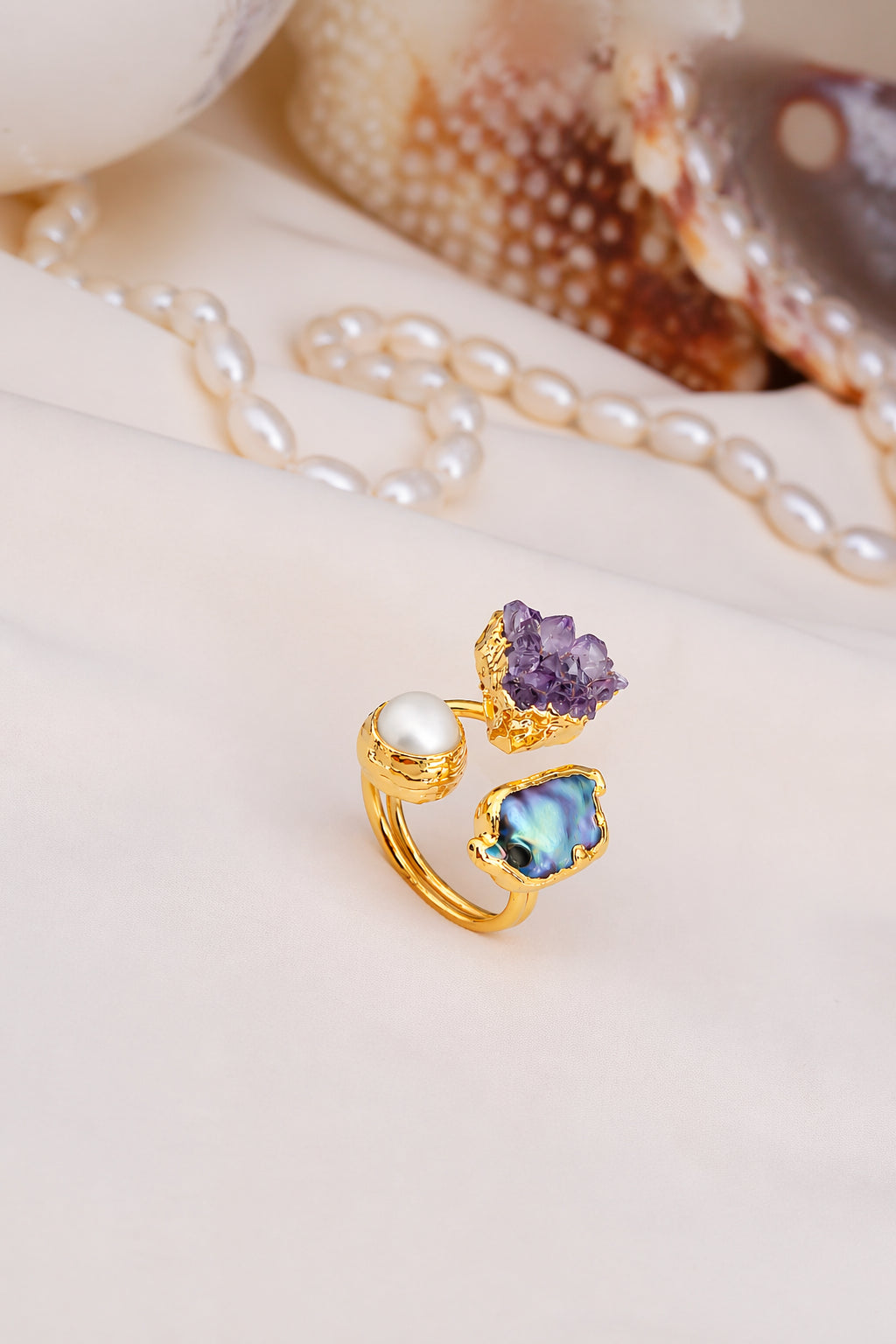 Zultanite & Pearl Ring