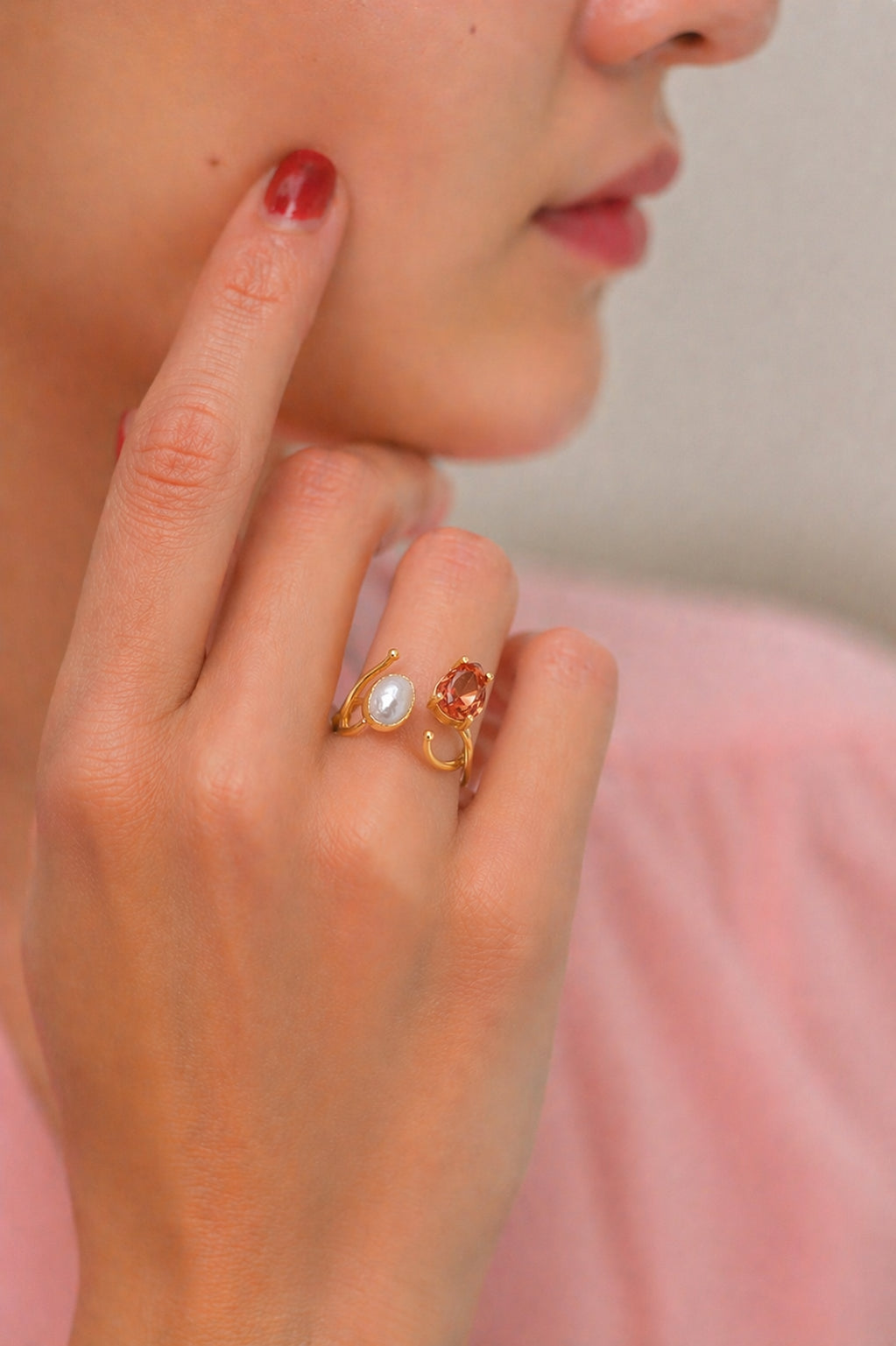 Zultanite & Pearl Ring