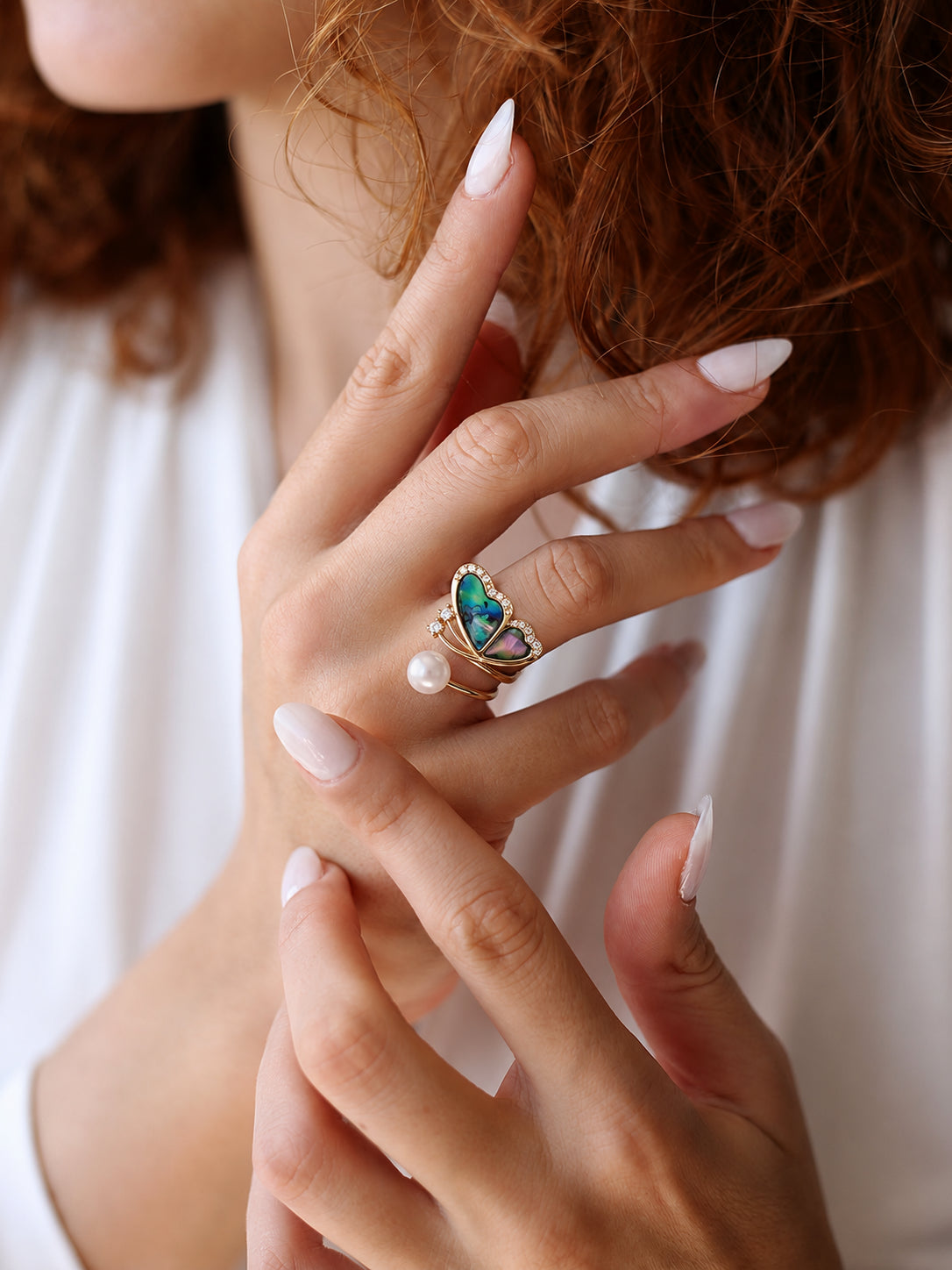 Zircon & Pearl Ring