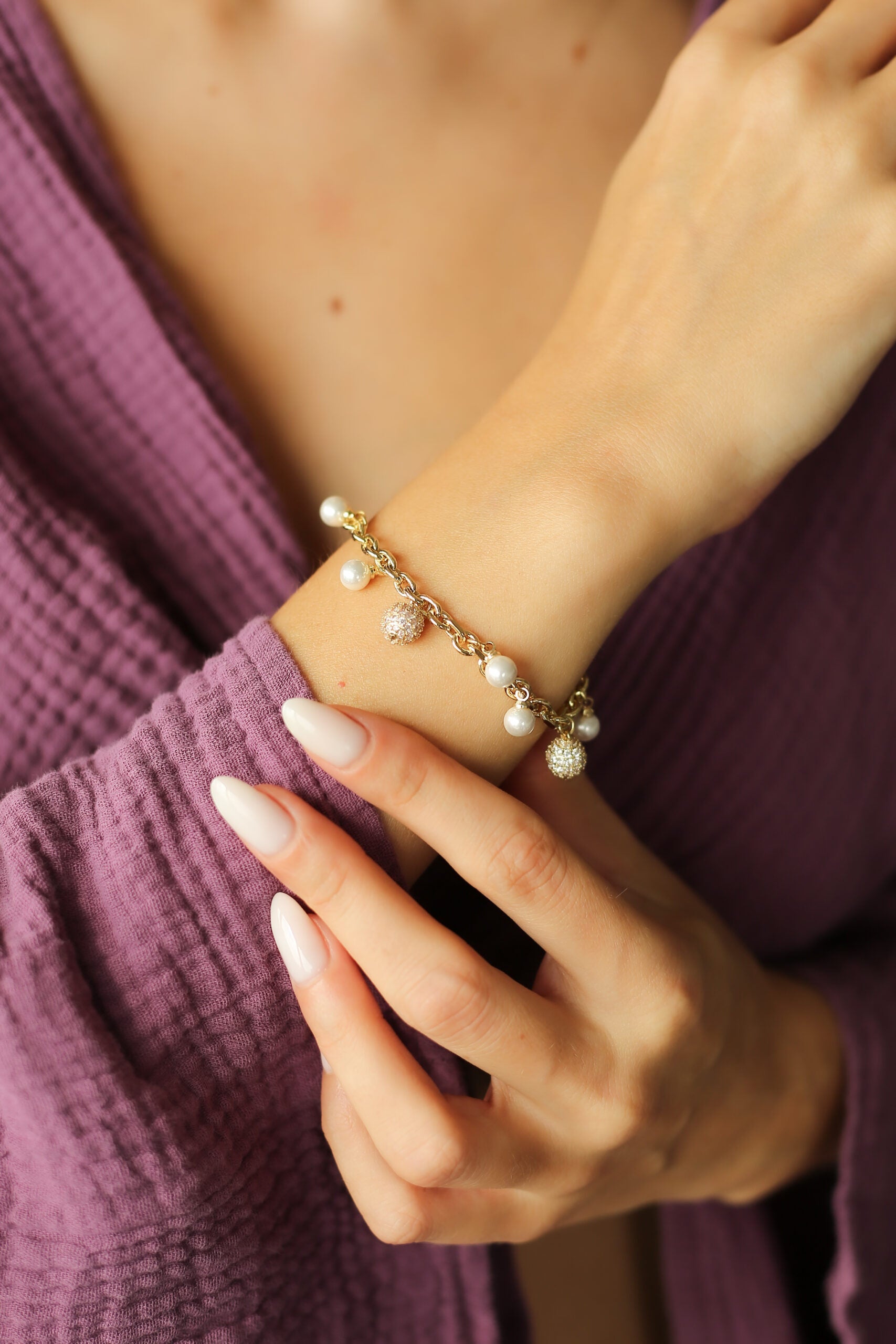 Pearl & Zircon Bracelet