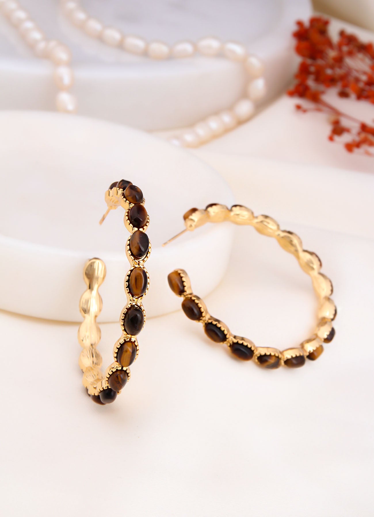 Tiger Eyes Earring