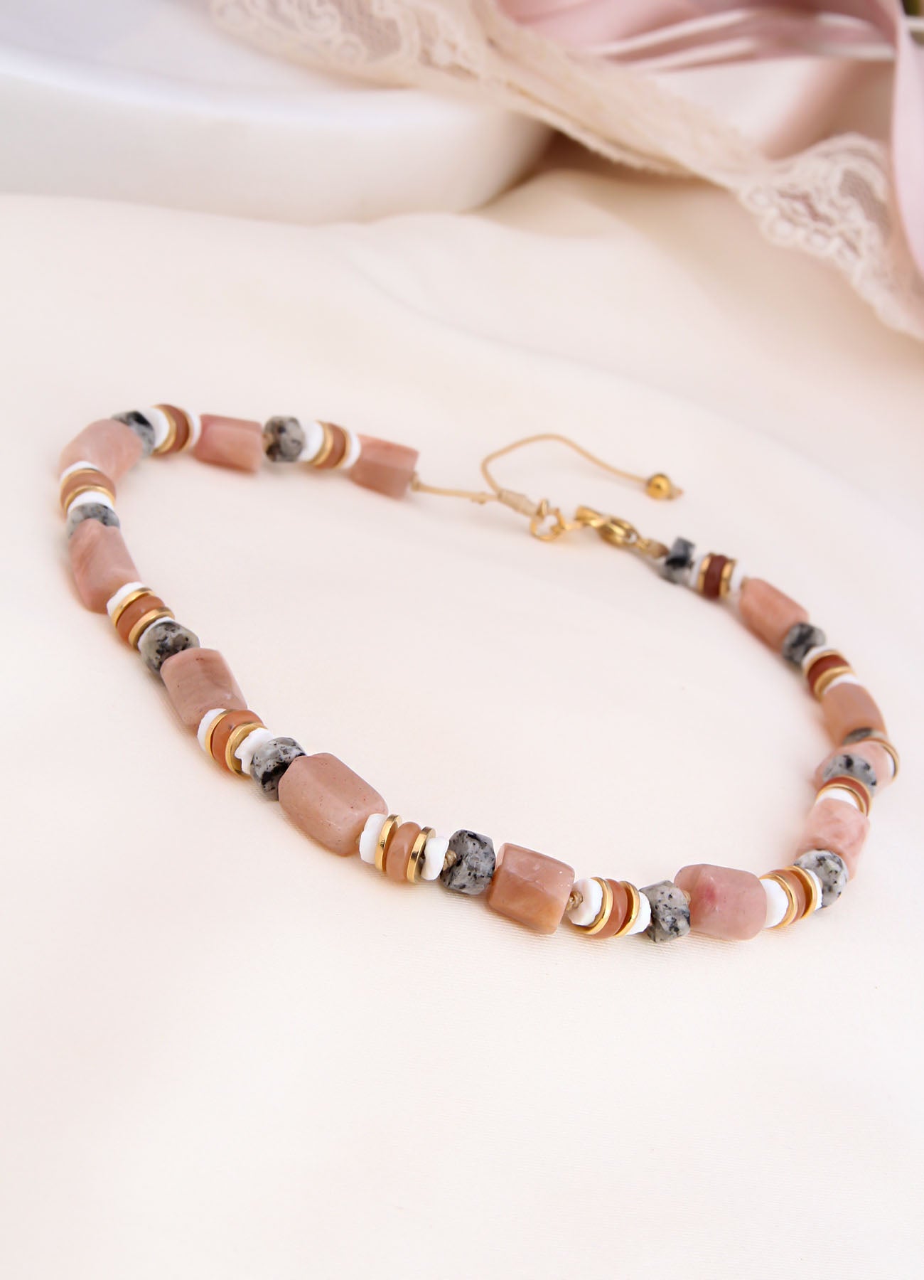 Sun Stone & Jasper Necklace