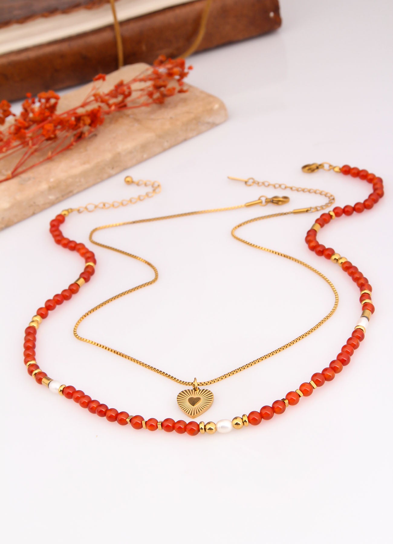 Agate & Pearl Necklace