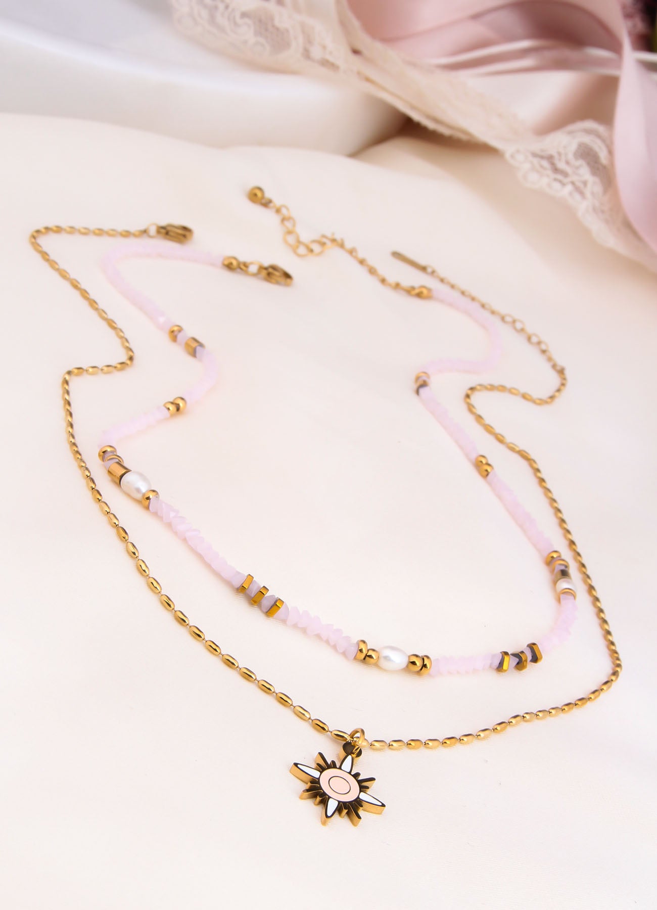 Zircon & Pearl Necklace