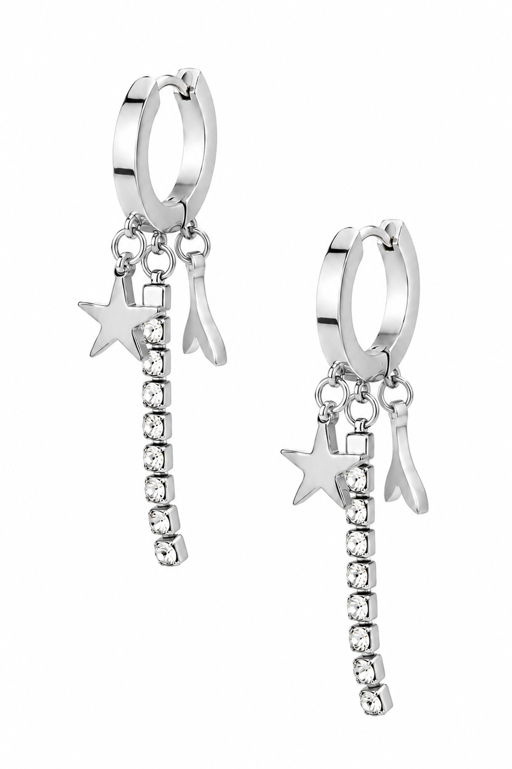 Stainless Steel Silver Earring