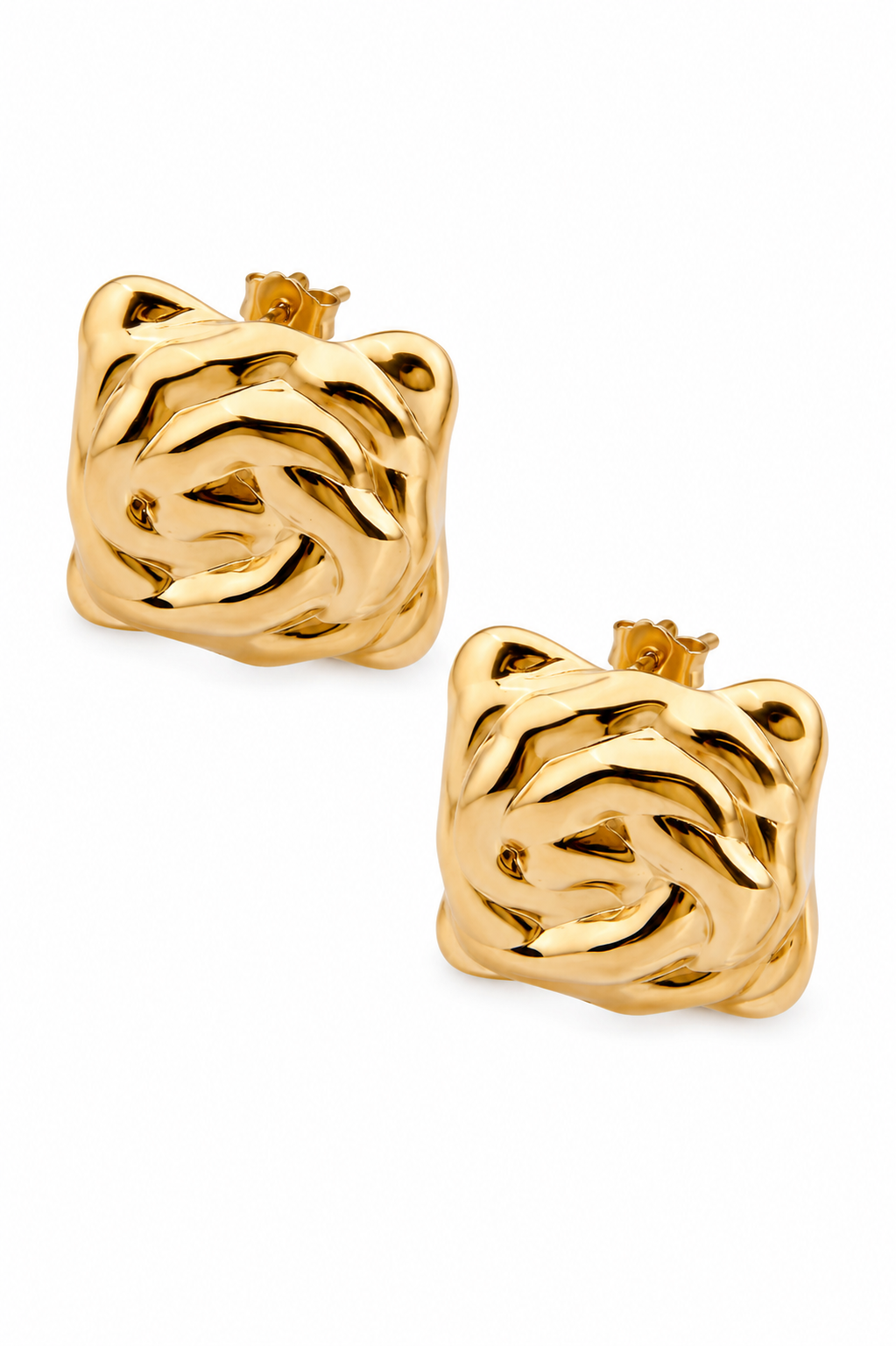 Stainless Steel Gold Earring