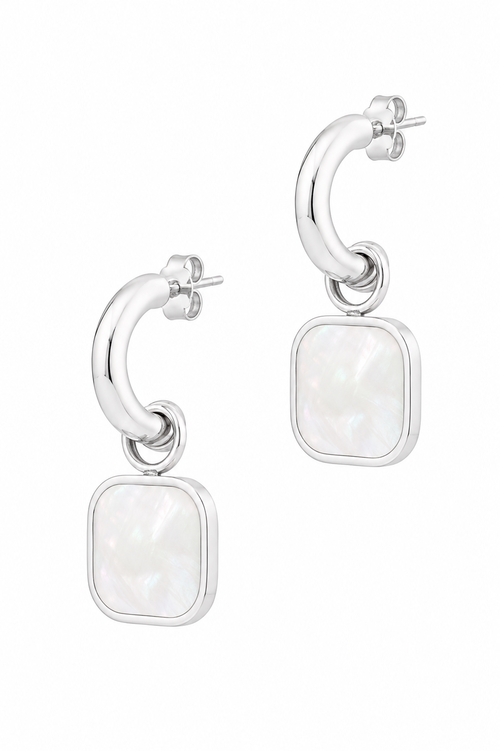 Stainless Steel White Earring