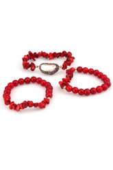 Coral & Pearl Bracelet