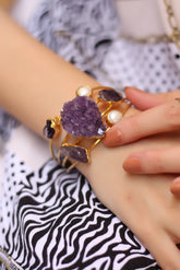 Amethyst & Pearl Bracelet