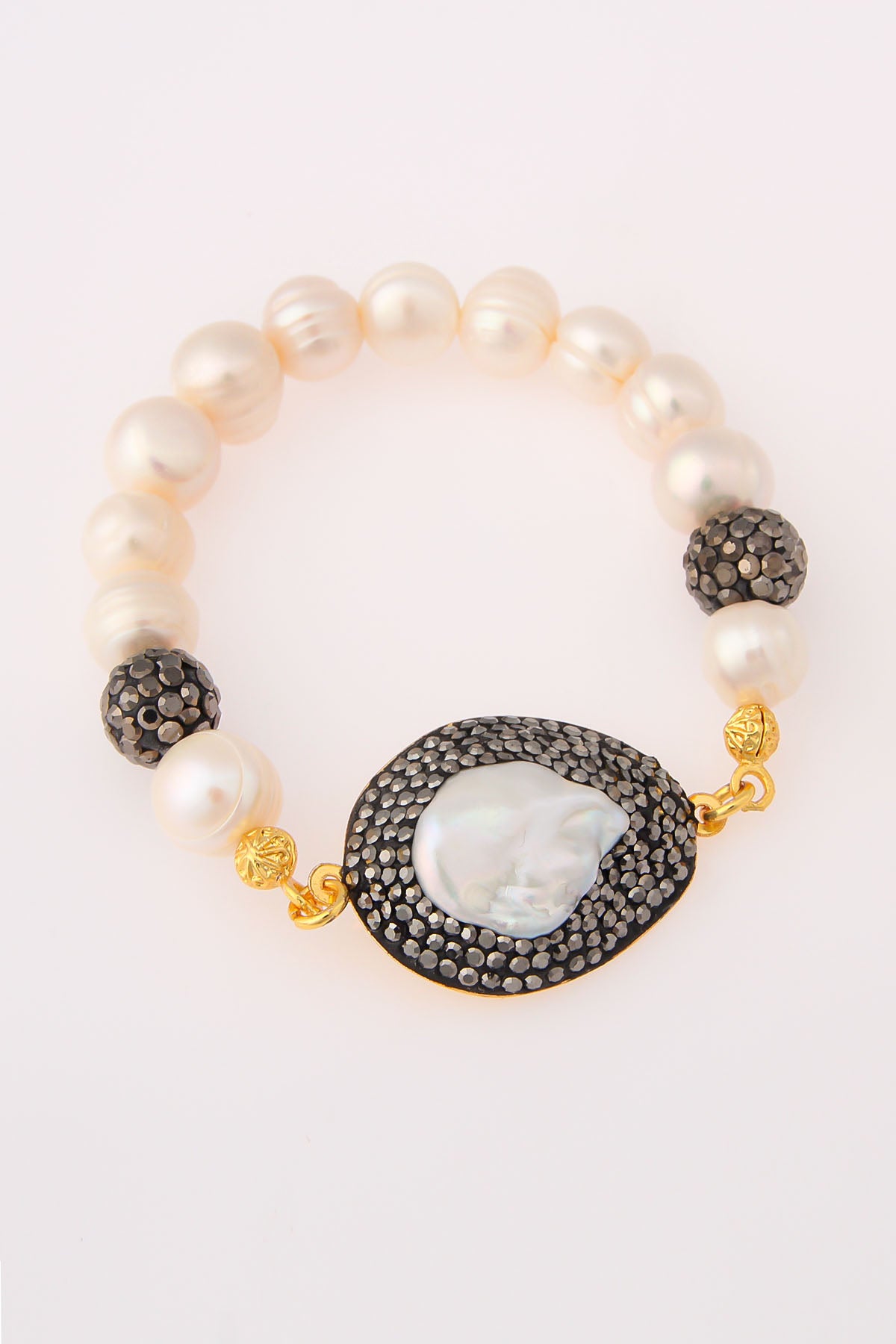 Pearl & Hematite Bracelet