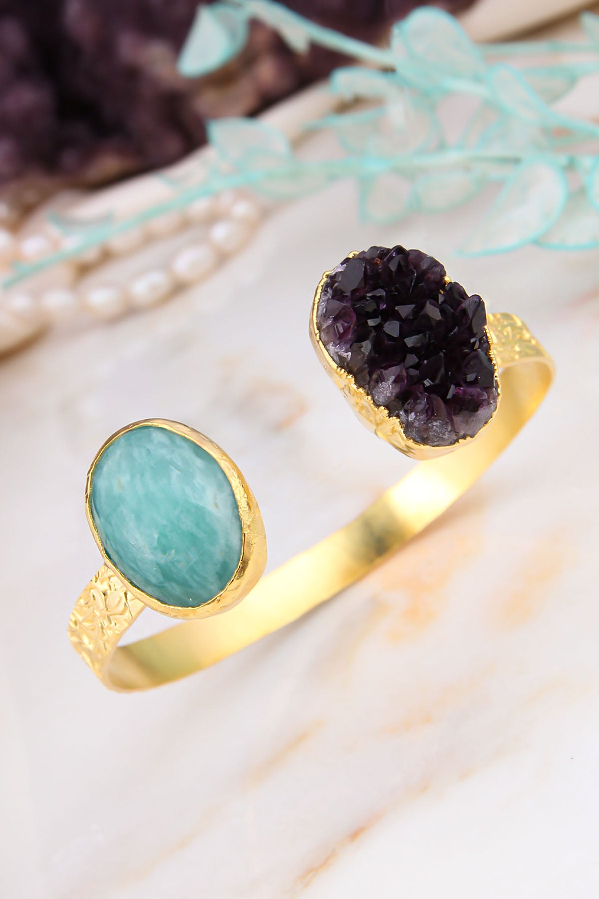Amethyst & Aquamarine Bracelet