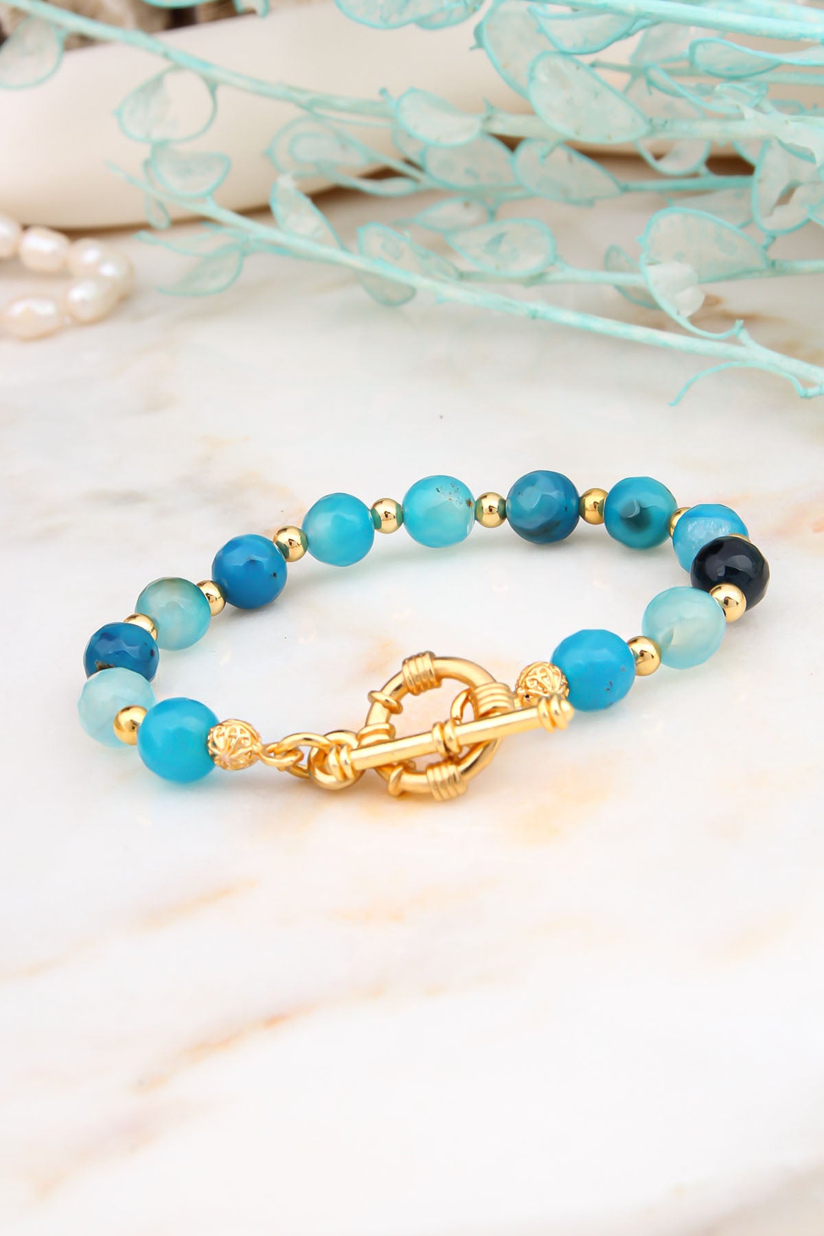 Blue Opel Bracelet