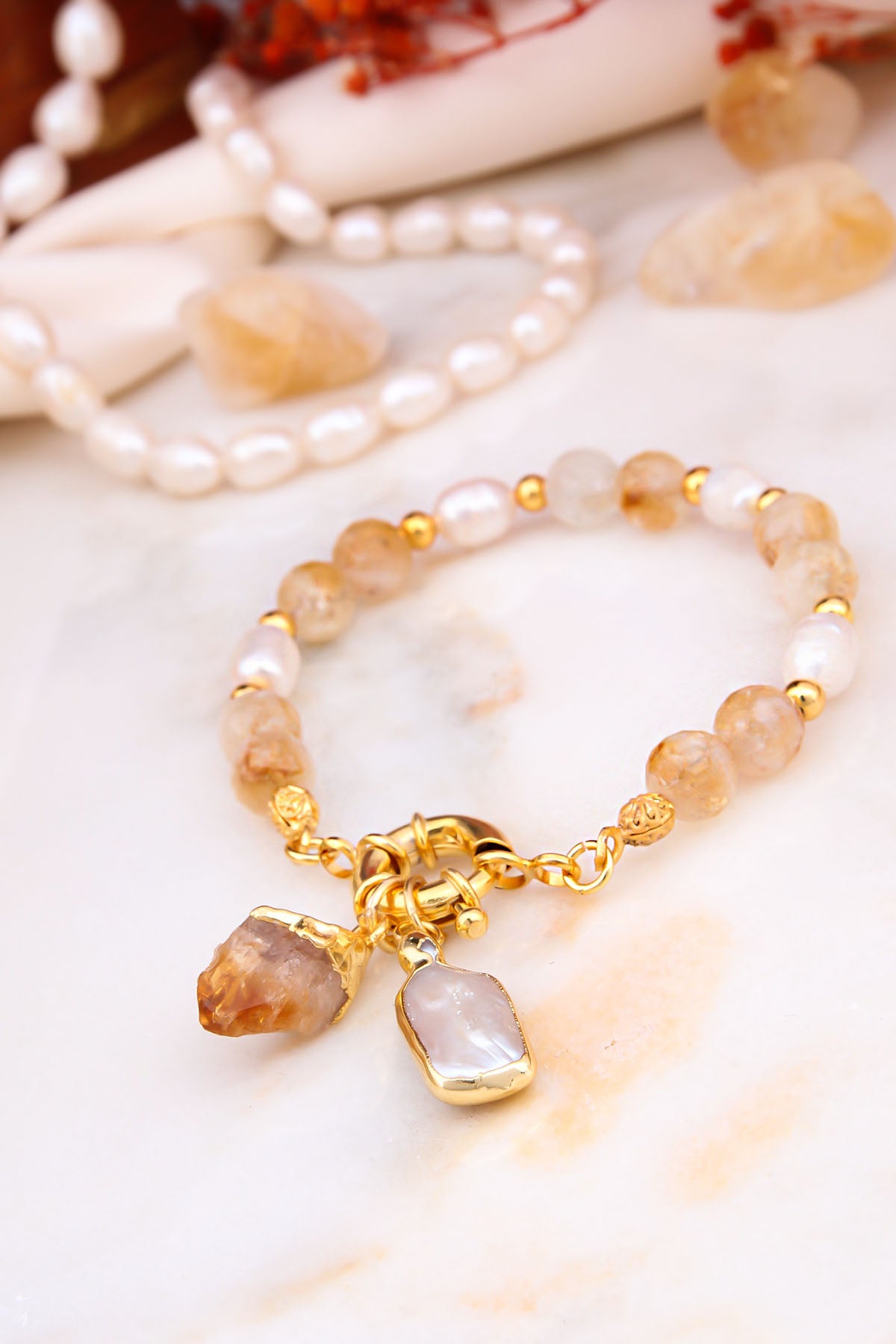 Pearl & Citrine Bracelet