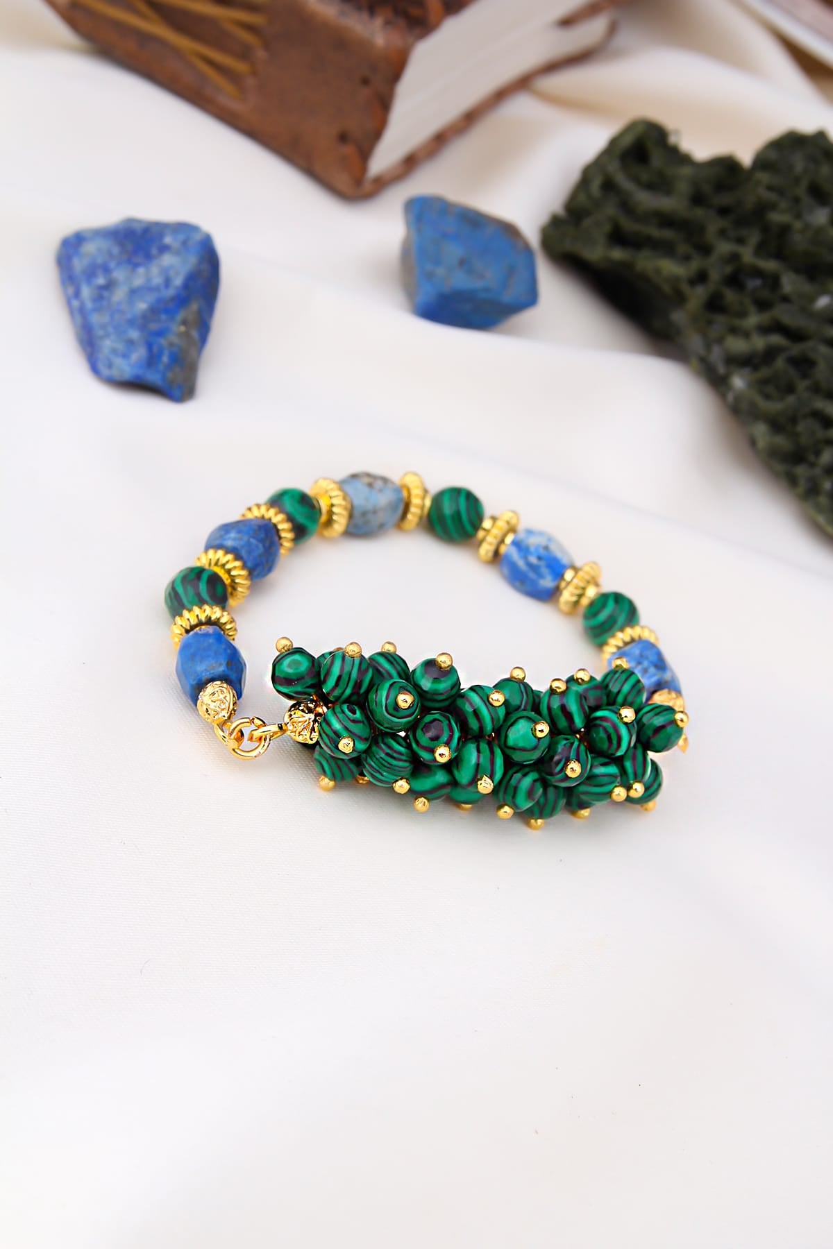 Lapis & Malachite Bracelet