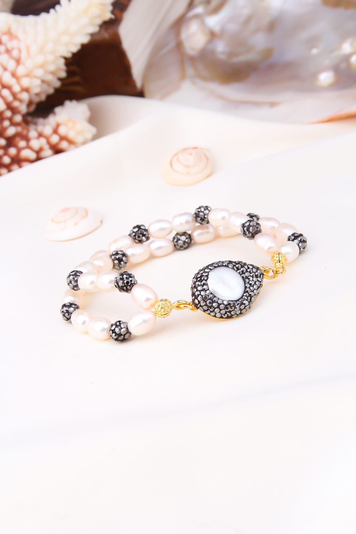 Pearl & Hematite Bracelet