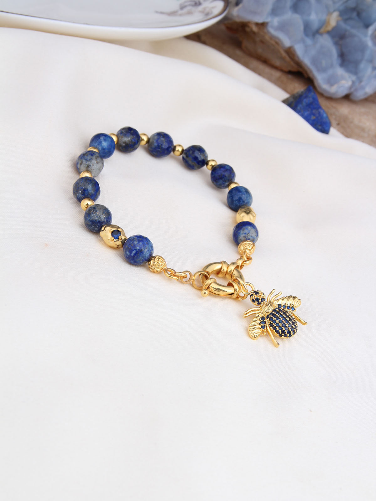 Lapis & Zircon Bracelet