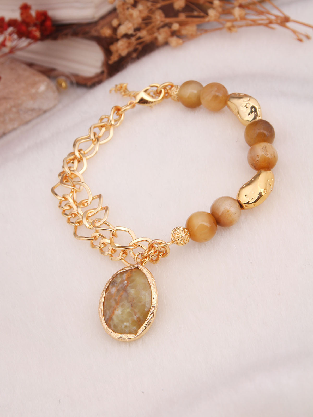 Yellow Opal & Nacre Bracelet
