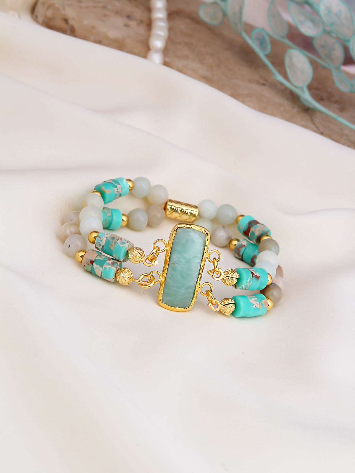 Amazonite & Moonstone & Turquoise Bracelet