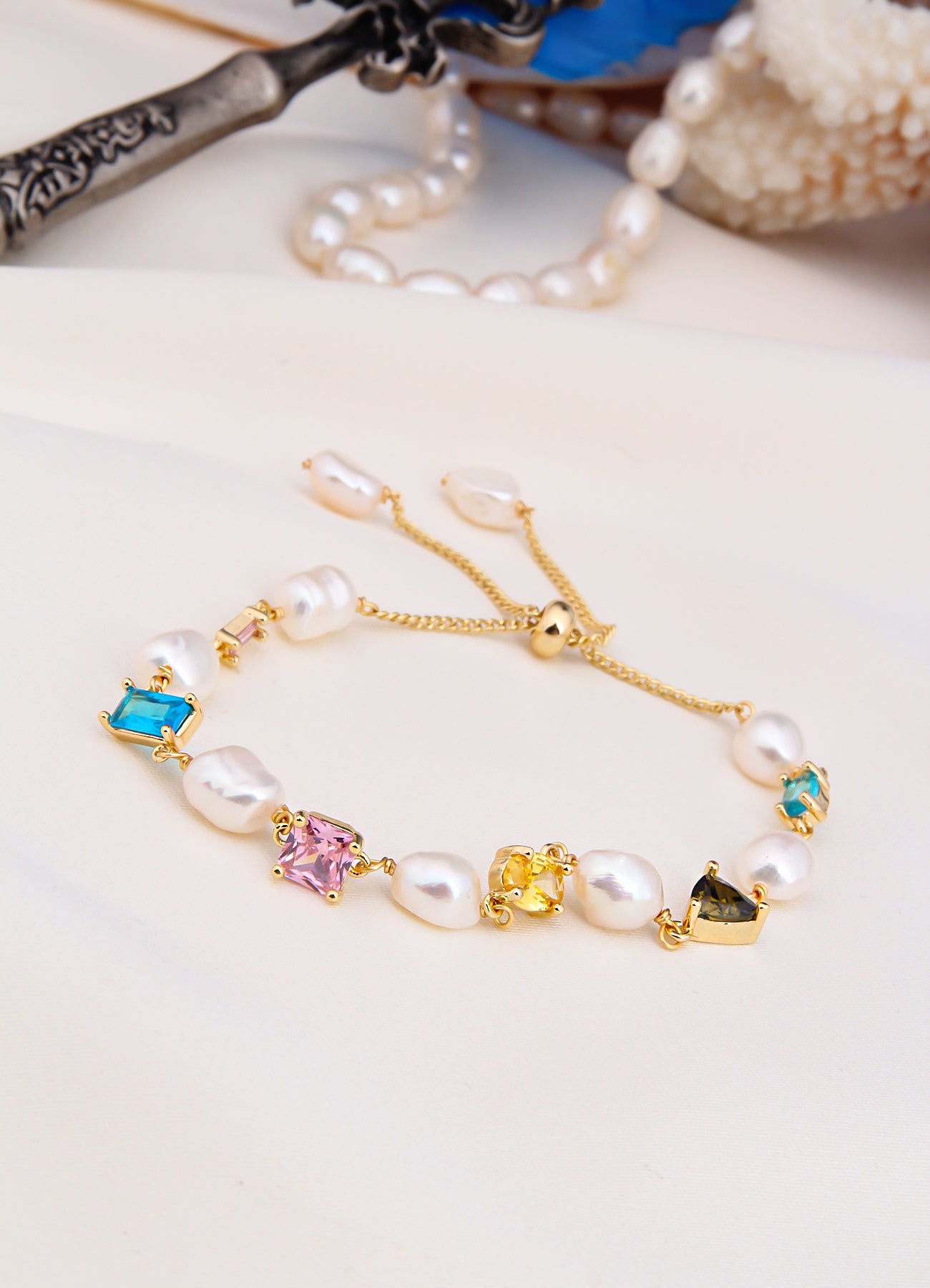 Zircon & Pearl Bracelet