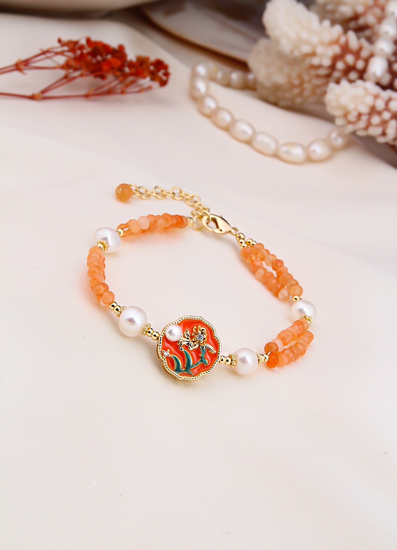 Citrine & Pearl Bracelet