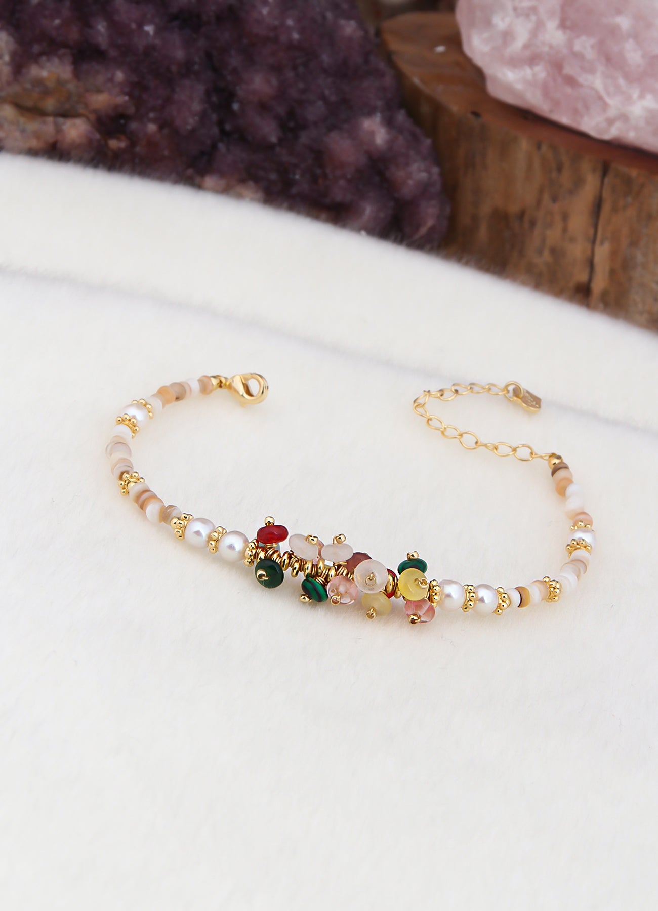 Agate & Pearl Bracelet