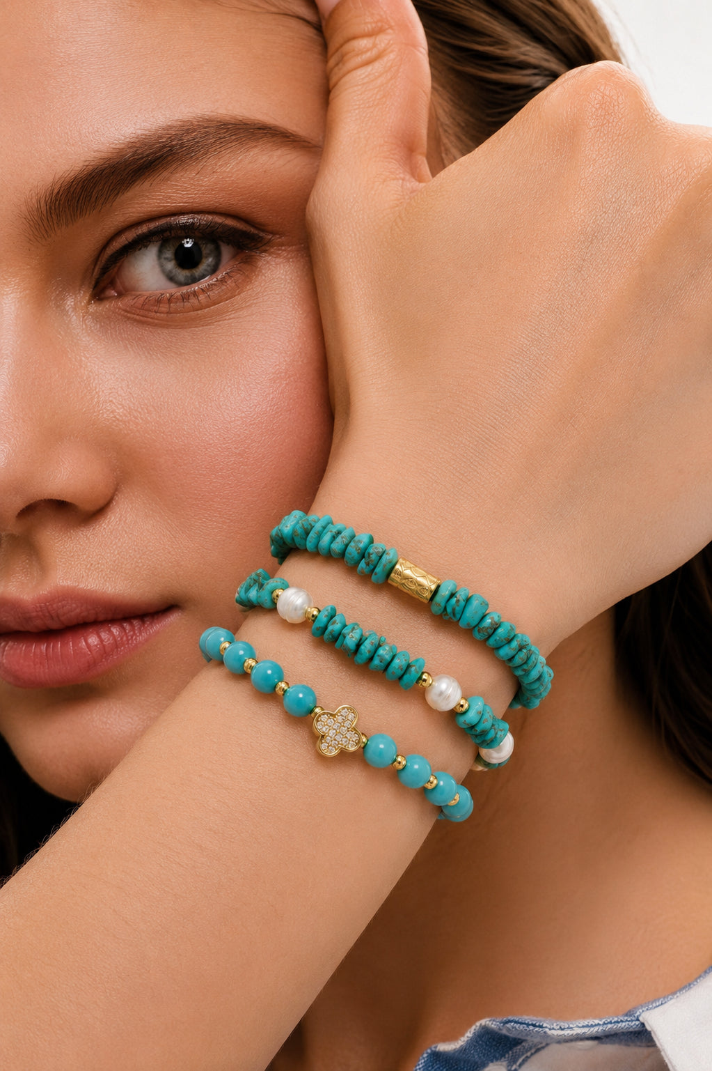 Turquoise & Pearl Bracelet