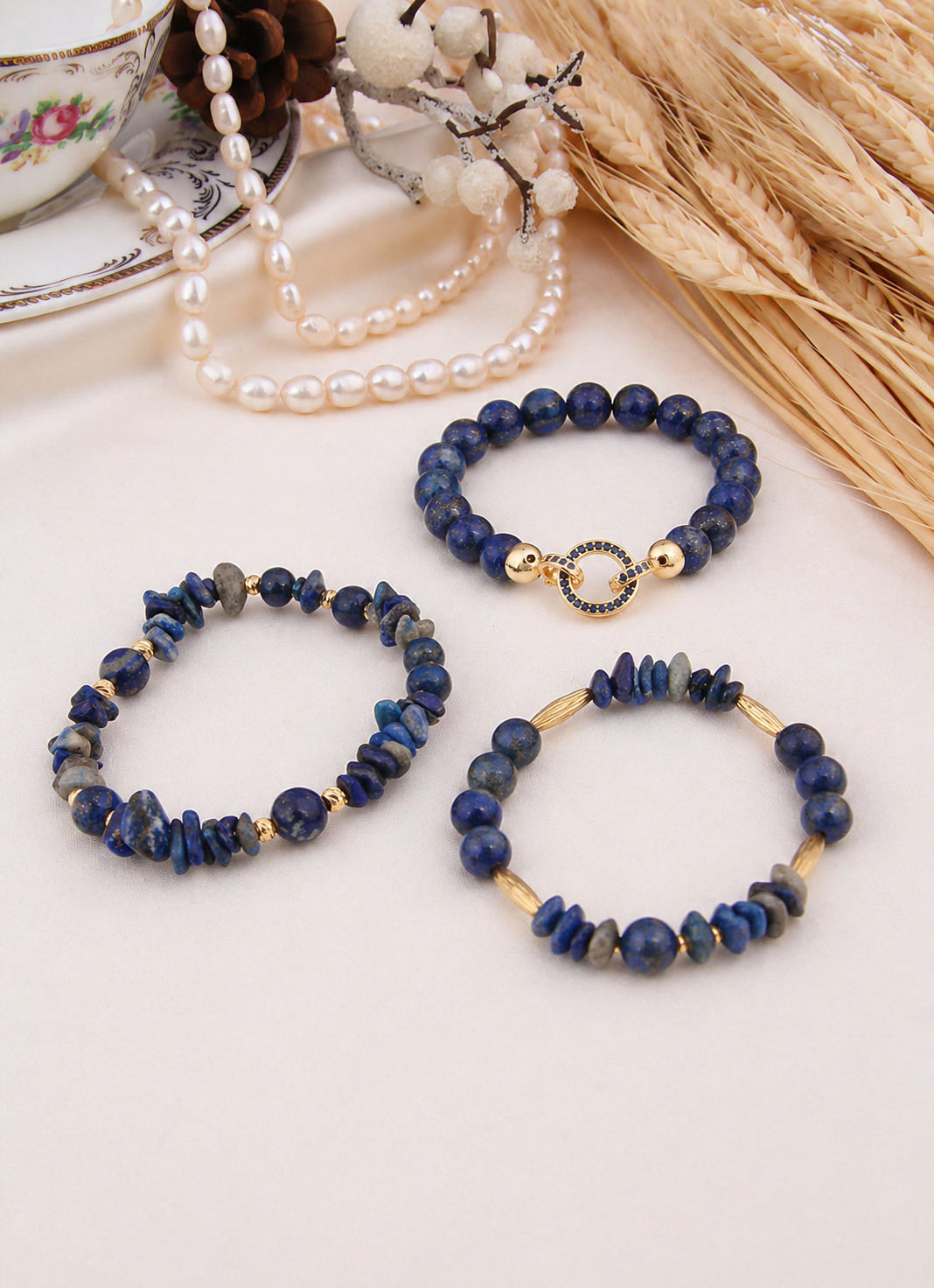 Lapis & Zircon Bracelet