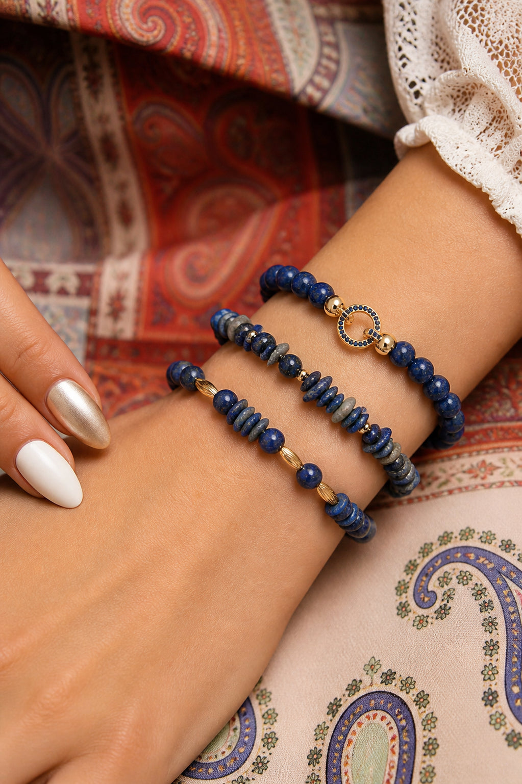 Lapis & Zircon Bracelet