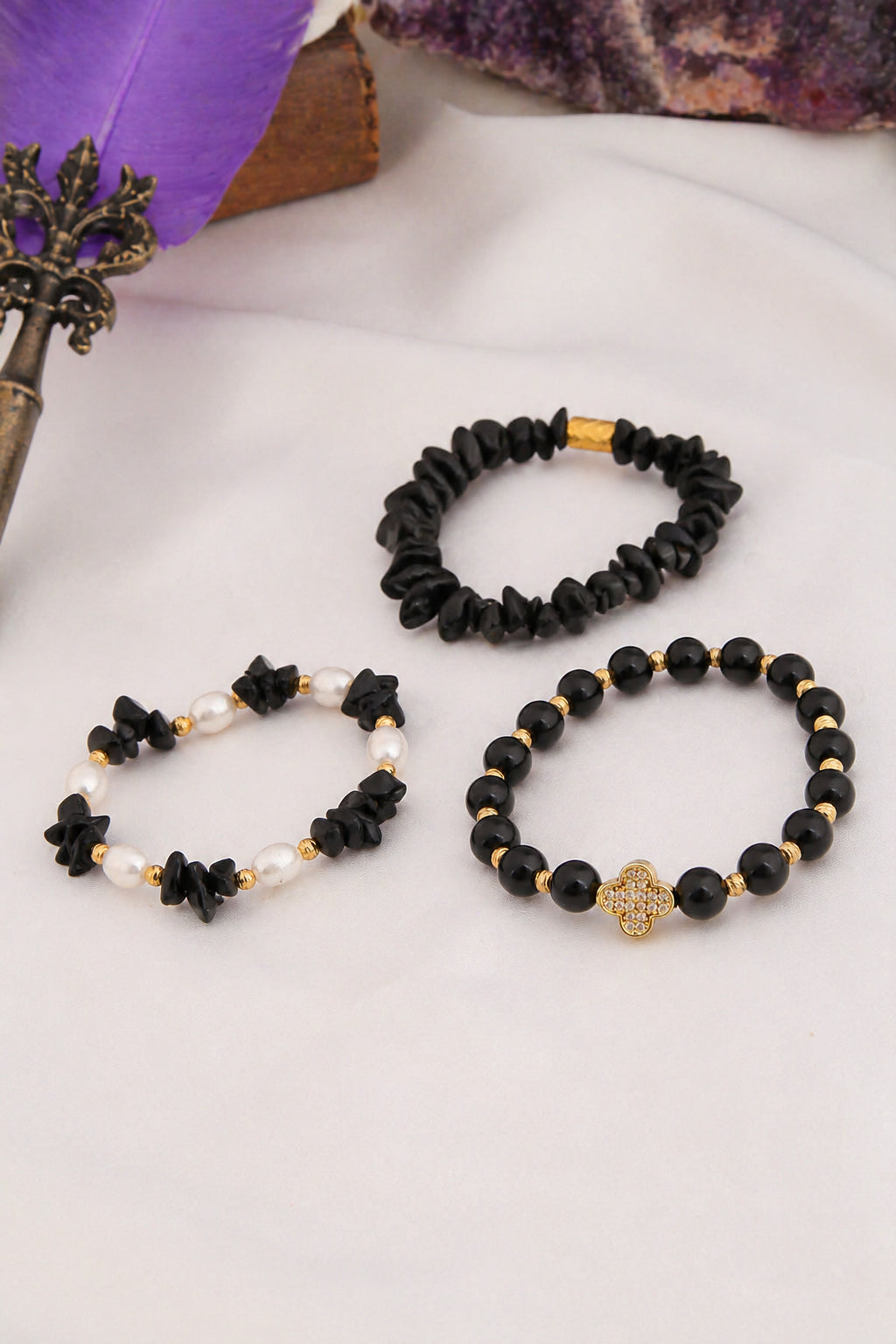 Onix & Pearl Bracelet