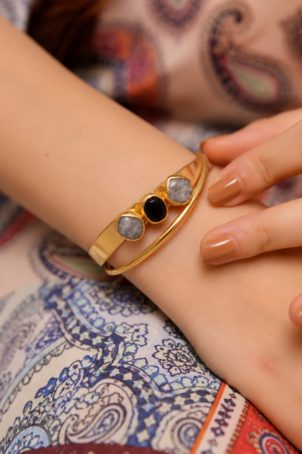 MoonStone & Onix Bracelet
