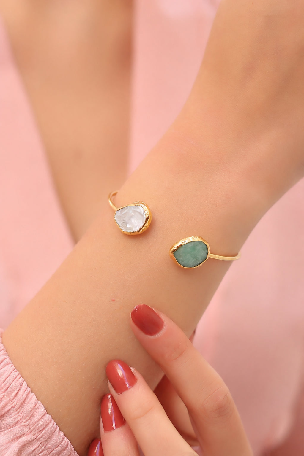Pearl & Amazonite Bracelet