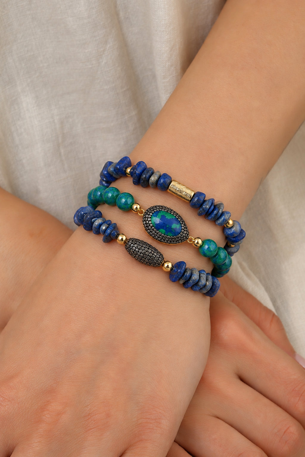 Varasite & Lapis Bracelet